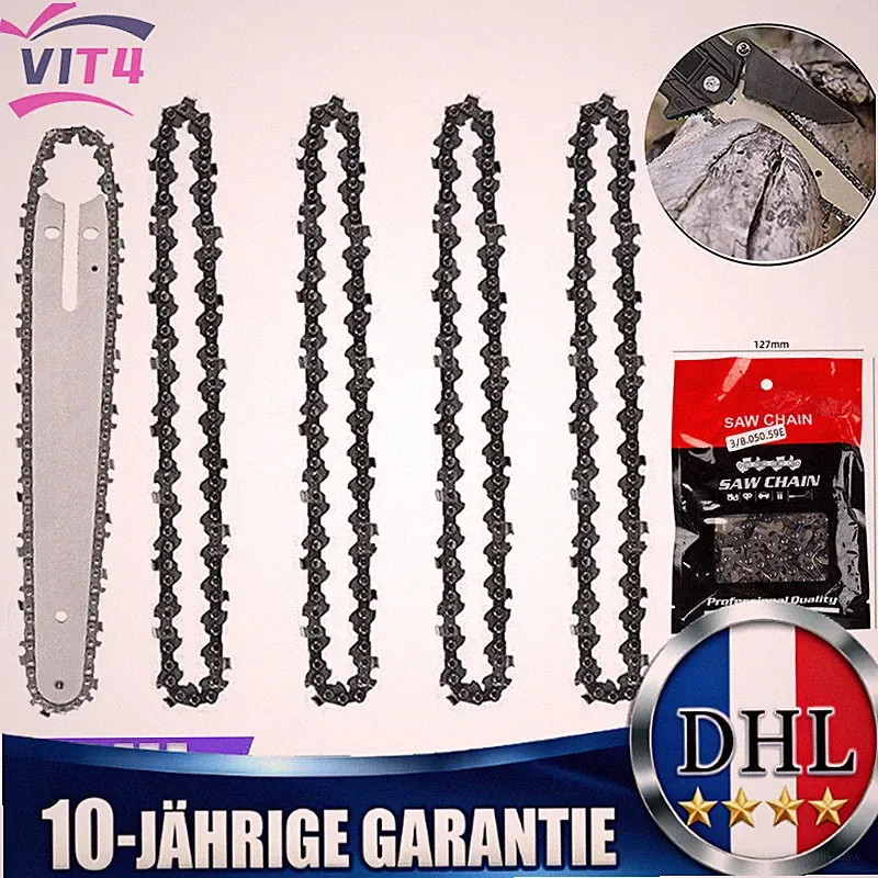 1/4" 8 Zoll Sägeketten Kettensäge Kette Für Elektro Akku-Kettensägen Gartenbaum
