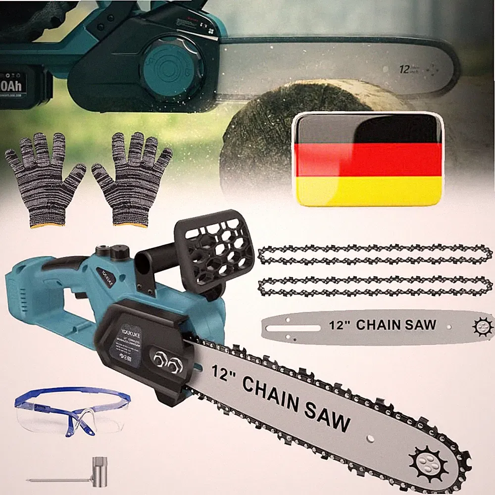 12 Zoll Für Makita 18V Akku Kettensäge Motorsäge Elektro Baumsäge Handkettensäge