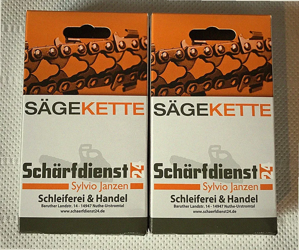 2 x Kette Sägekette p. für Black+Decker Akku-Kettensäge GKC1825L20 (40TG 25cm)