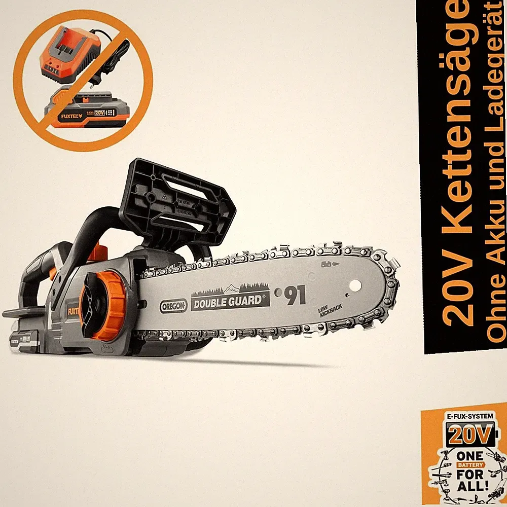 20V Akku-Kettensäge | FX-E1KS20 | Motorsäge | Elektro-/Motorkettensäge | FUXTEC