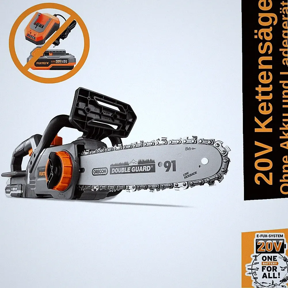 20V Akku-Kettensäge | Motorsäge | Elektro-/Motorkettensäge | FX-E1KS20 | FUXTEC
