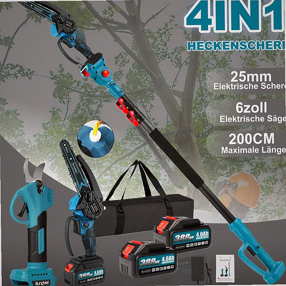 21V Für Makita Akku Kettensäge Hochentaster 4IN1 Teleskop Astsäge Akku Astschere