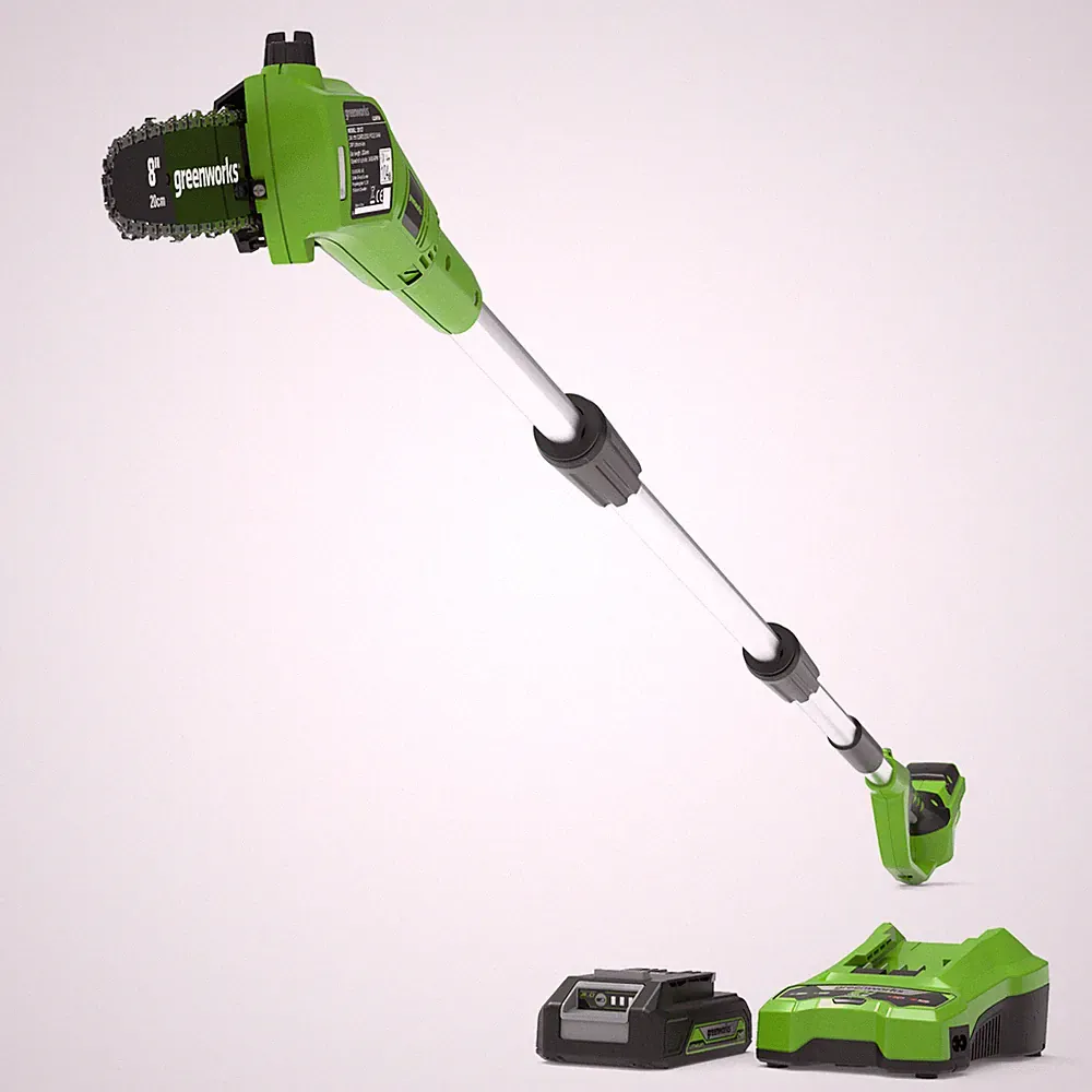 24V Akku Hochentaster 20cm Greenworks G24PS20K2 mit 2Ah Batterie und Ladegerät