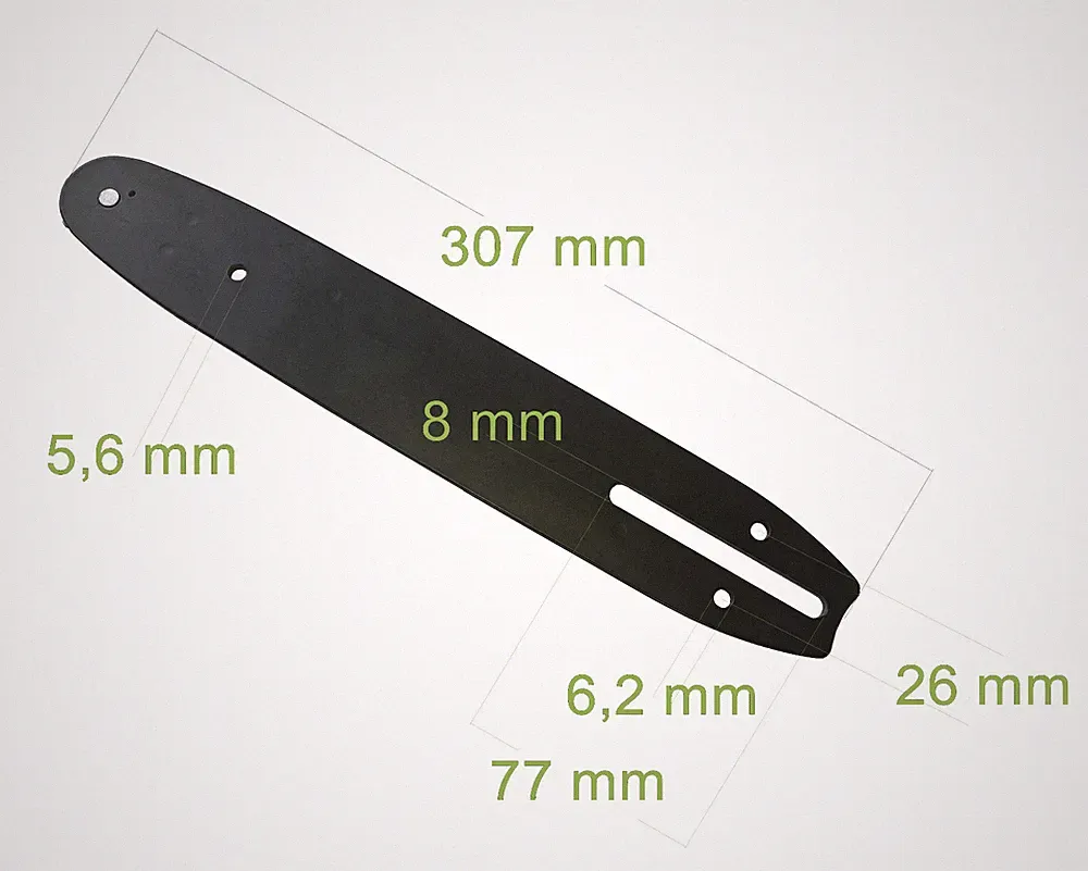 25cm 10" Schwert für Elektro- / Akku- Motorsäge Kettensäge 1,3 mm 3/8" 40 TG