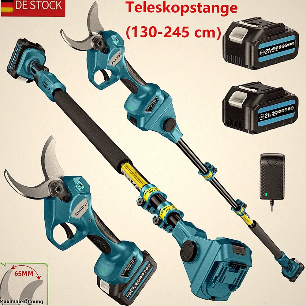 2IN1 Für Makita 18V Akku Astschere Gartenschere Teleskopisch Kettensäge Astsäge