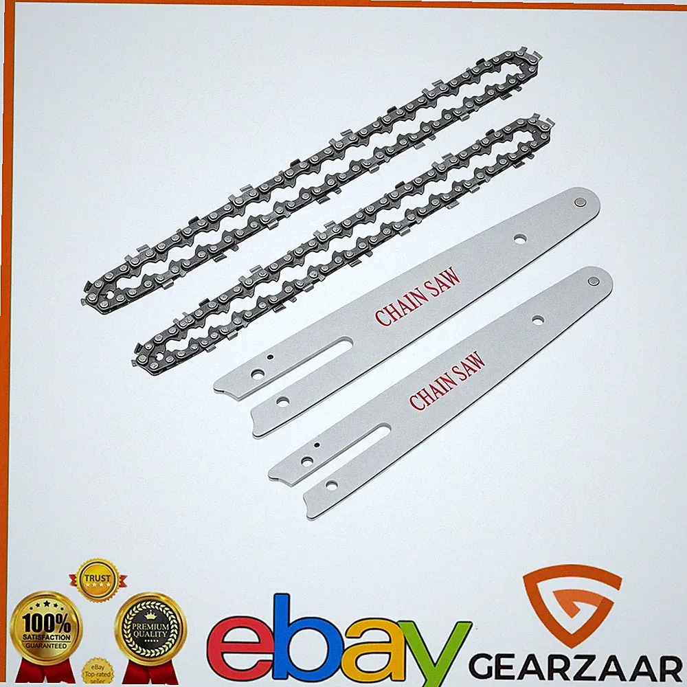 2X 6 Zoll Sägekette + Schwert Ersatzkette für 6" Mini Akku für Bosch Dolmar