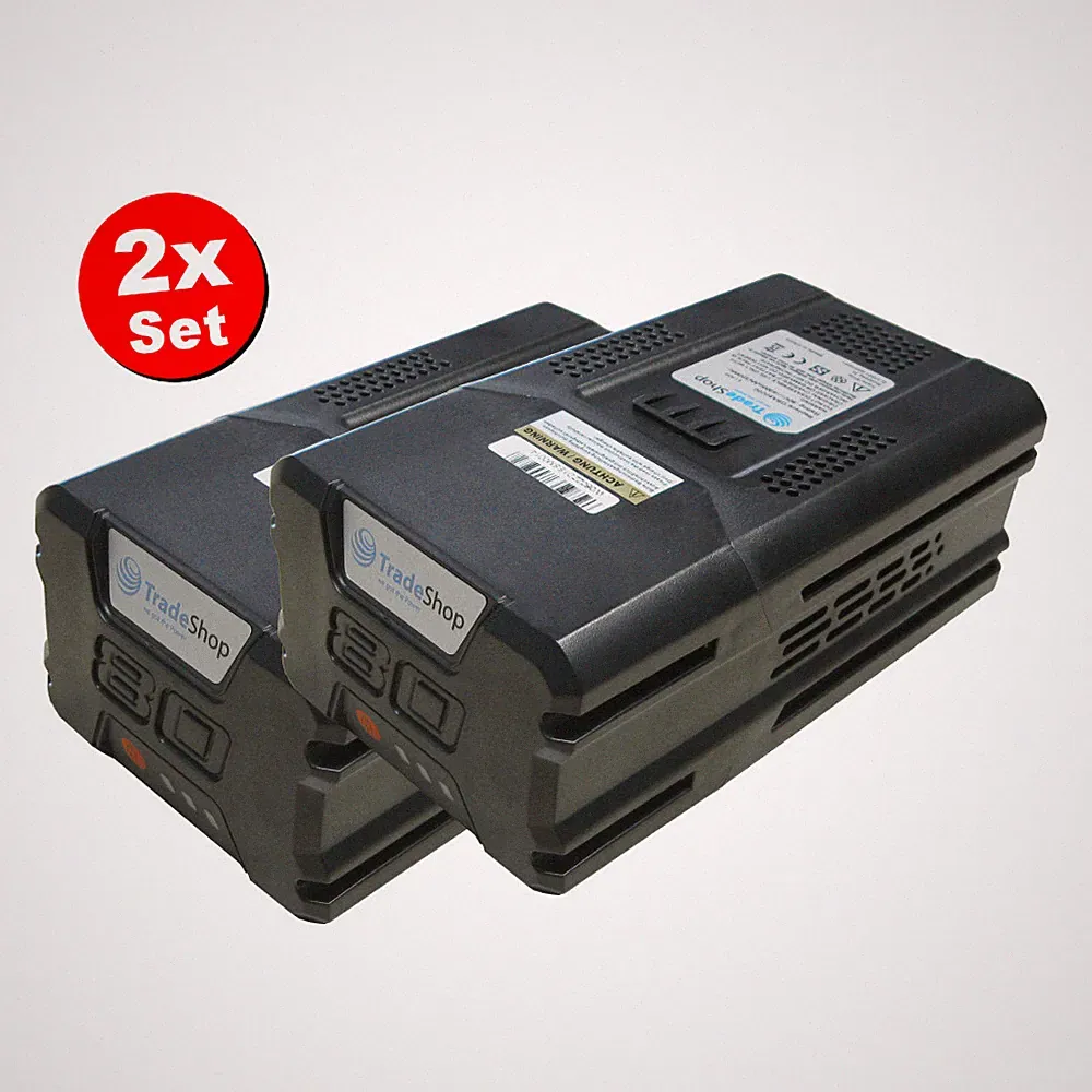 2x Akku Li-Ion für Greenworks Kettensäge GD80CS50 / 80V 4000mAh Ersatz Akku