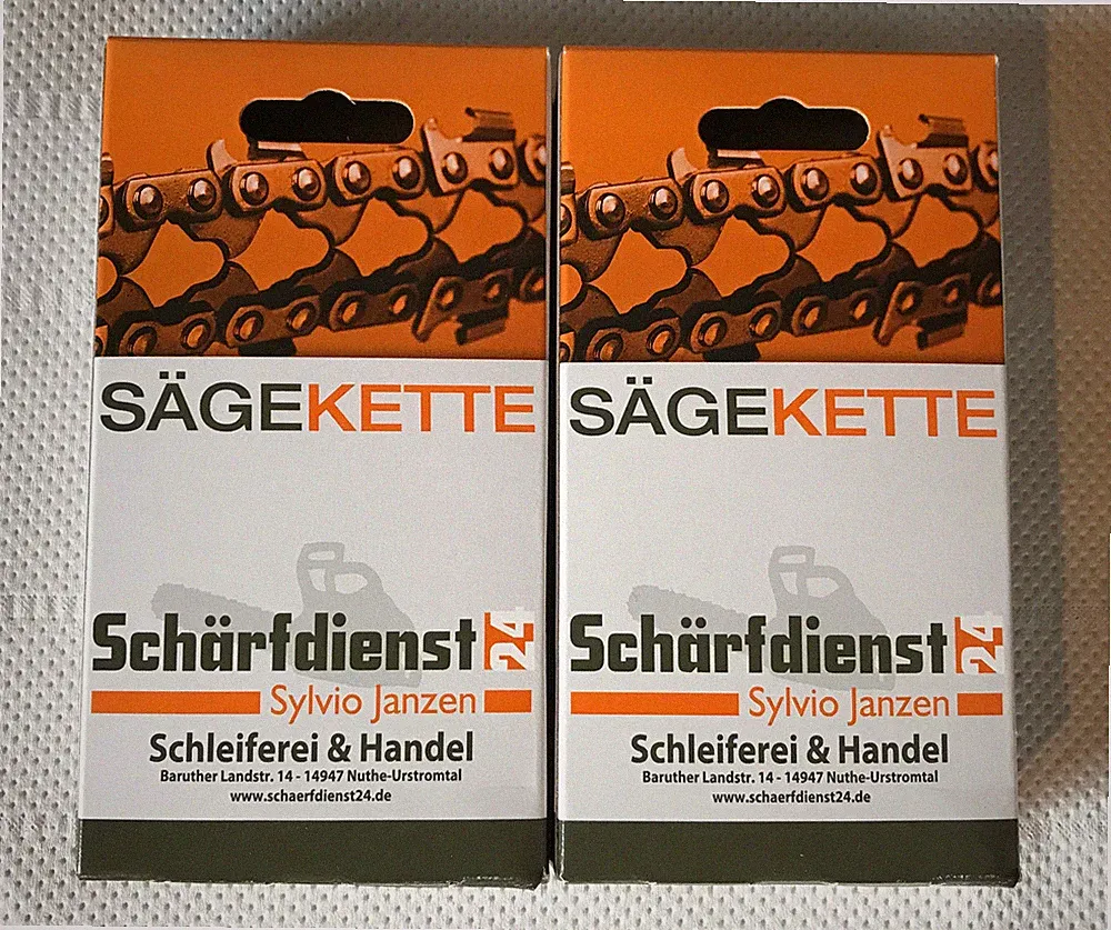 2x Kette Sägekette Ersatzkette p. für Greenworks 40V Akku-Kettensäge (40cm 56TG)