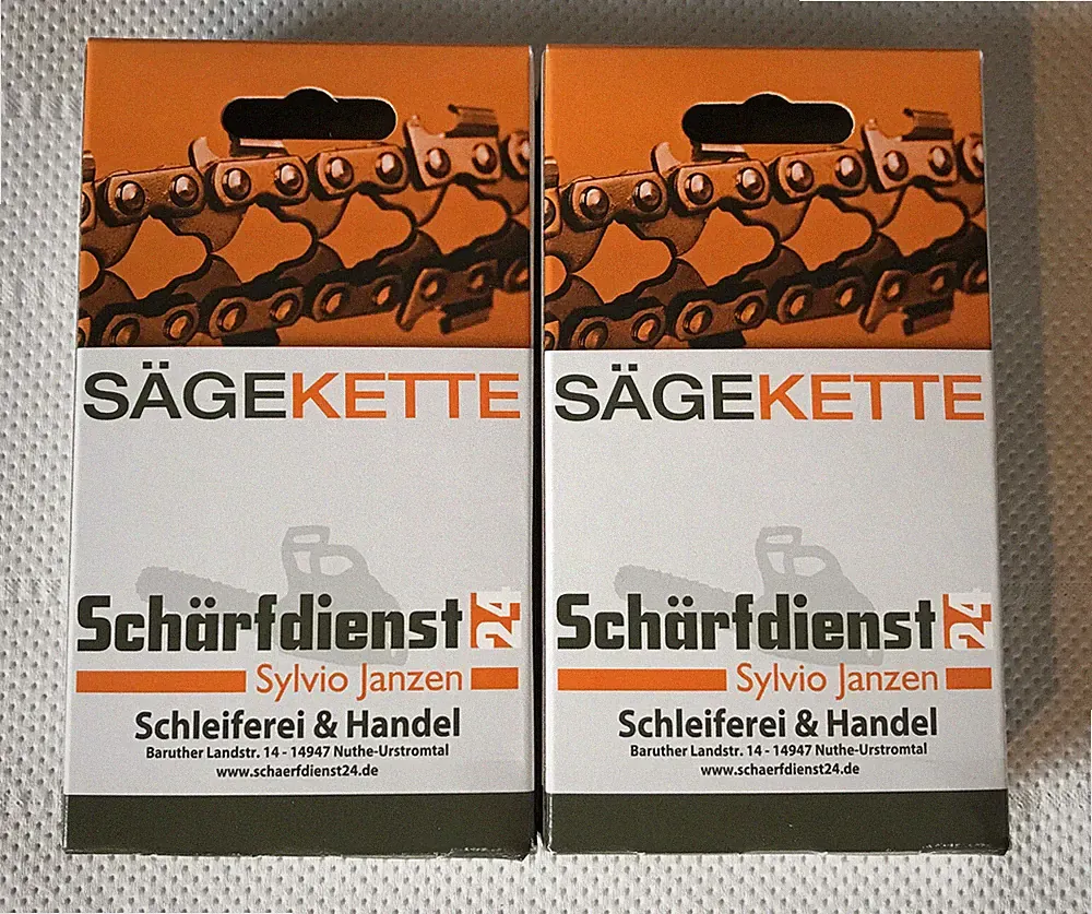 2x Kette Sägekette Ersatzkette p. für Stiga SC 24 AE Akku-Kettensäge (25cm 40TG)
