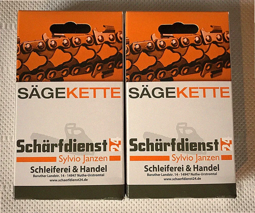 2x Kette Sägekette Ersatzkette p. für Einhell GE-LC 18 Li T Akku Hochentaster