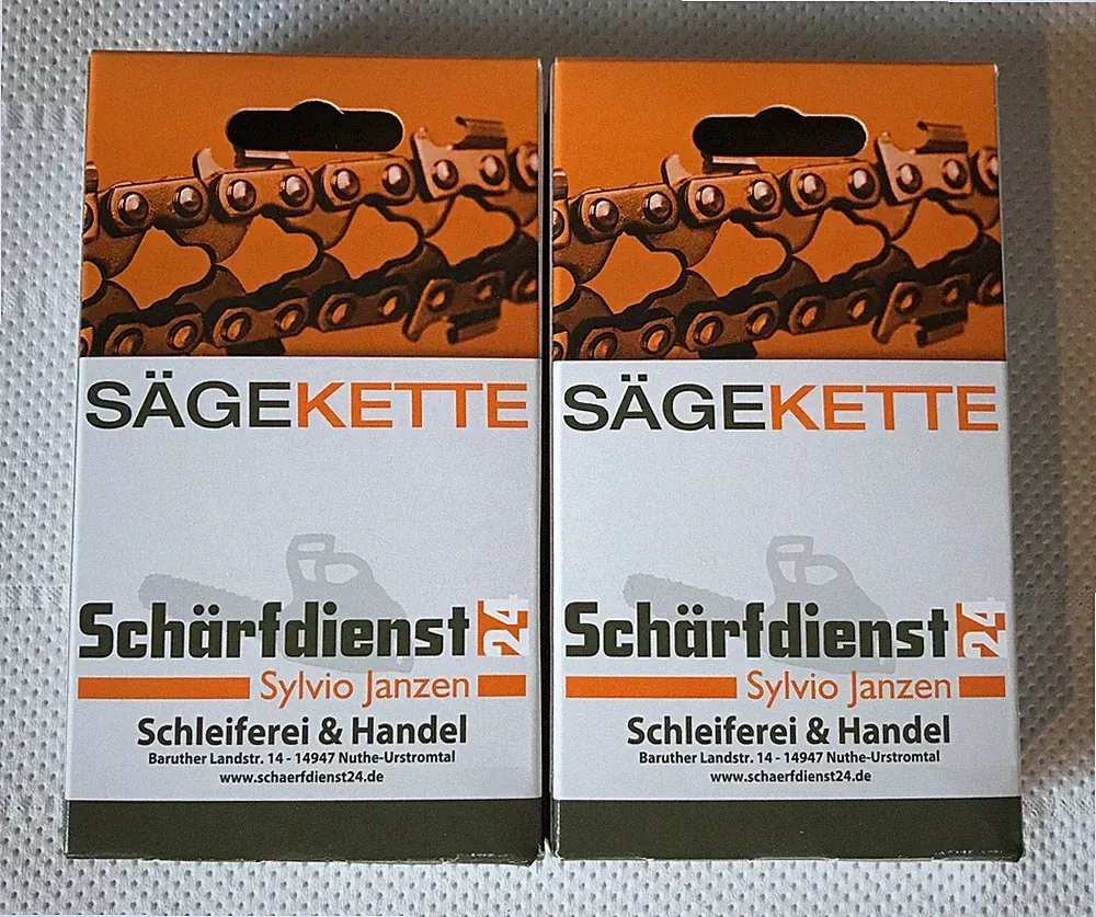 2x Ersatzkette p. für EINHELL Power-X-Change GE-LC 18 Li Akku Kettensäge (25cm)
