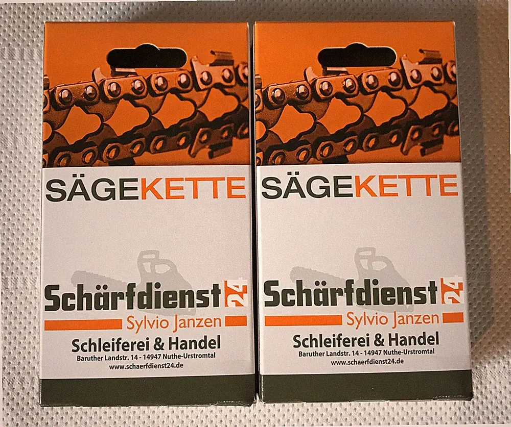 2x Vollmeißel Kette Sägekette p. für Ryobi RY36CSX35A-150 36V Akku Kettensäge