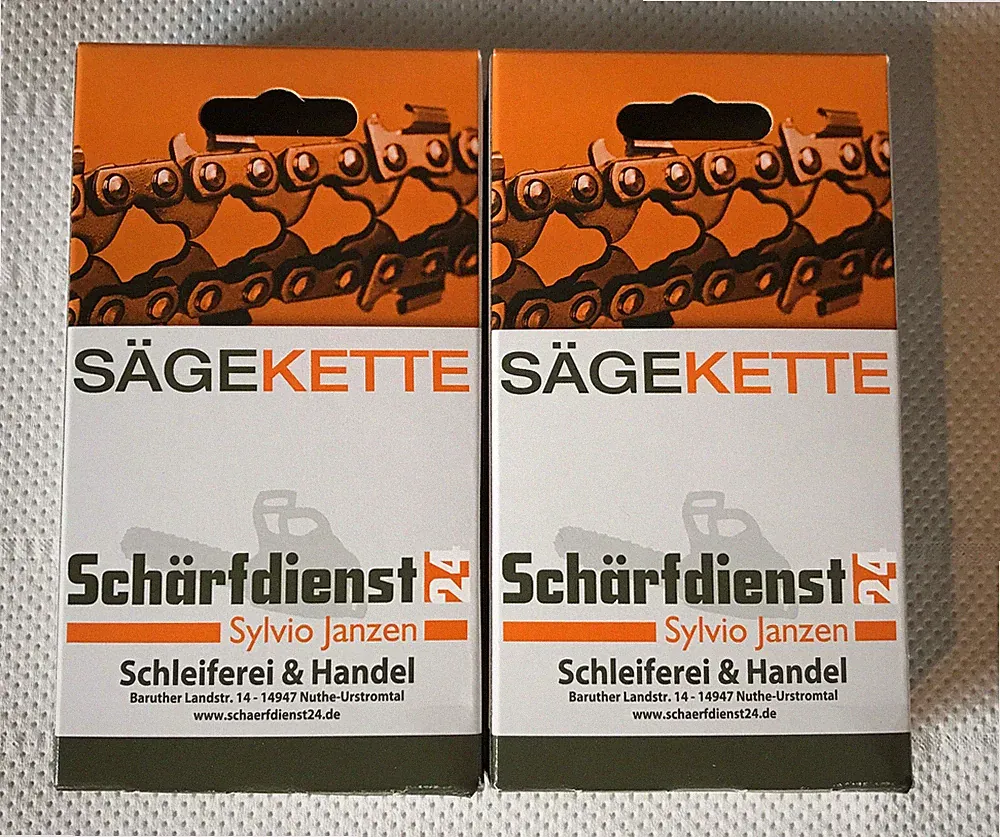 2x Kette Sägekette Ersatzkette p. für FUXTEC E214C E214 Akku Kettensäge (35cm)