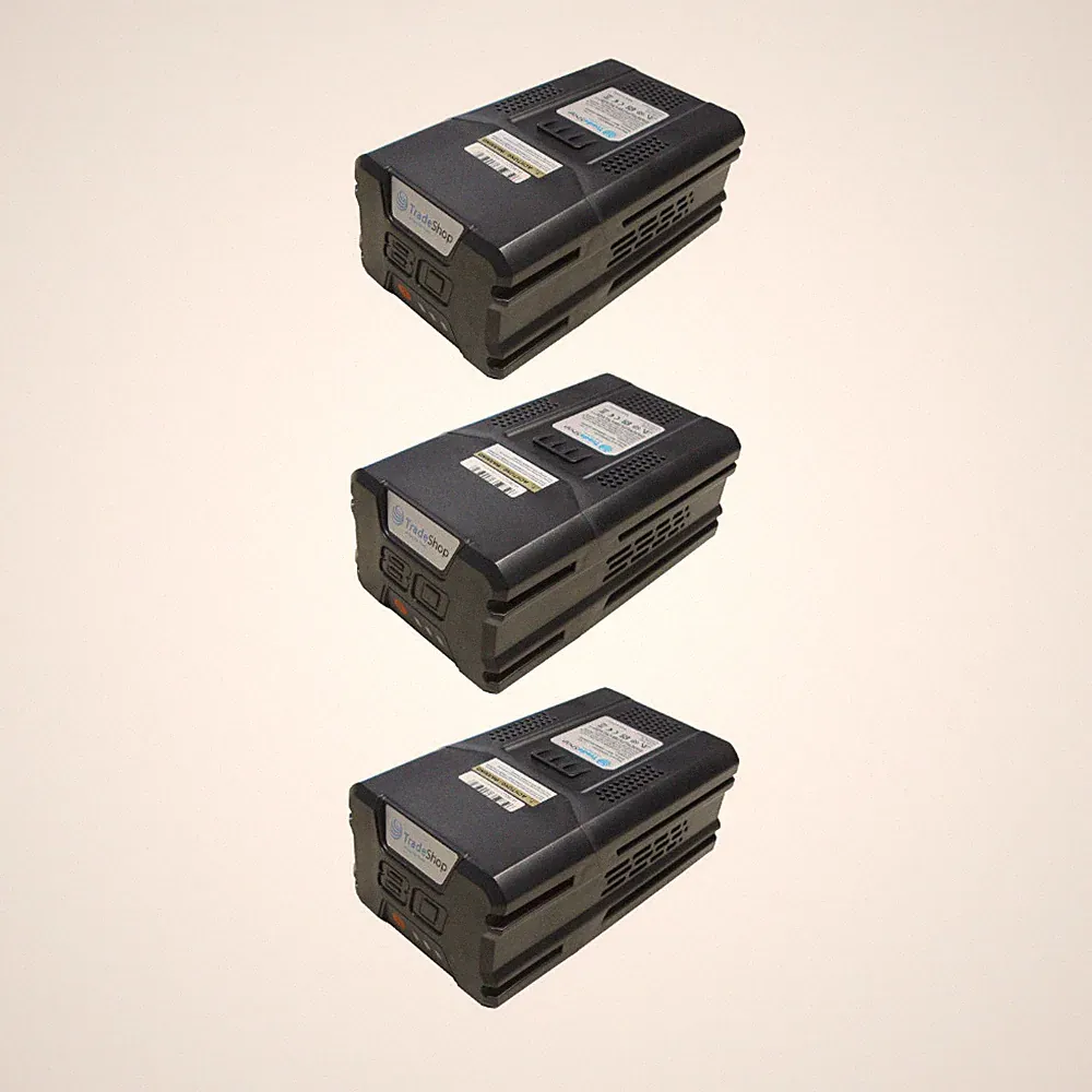 3x Akku kompatibel mit Greenworks Kettensäge GD80CS50 / 80V 5000mAh Ersatz Akku