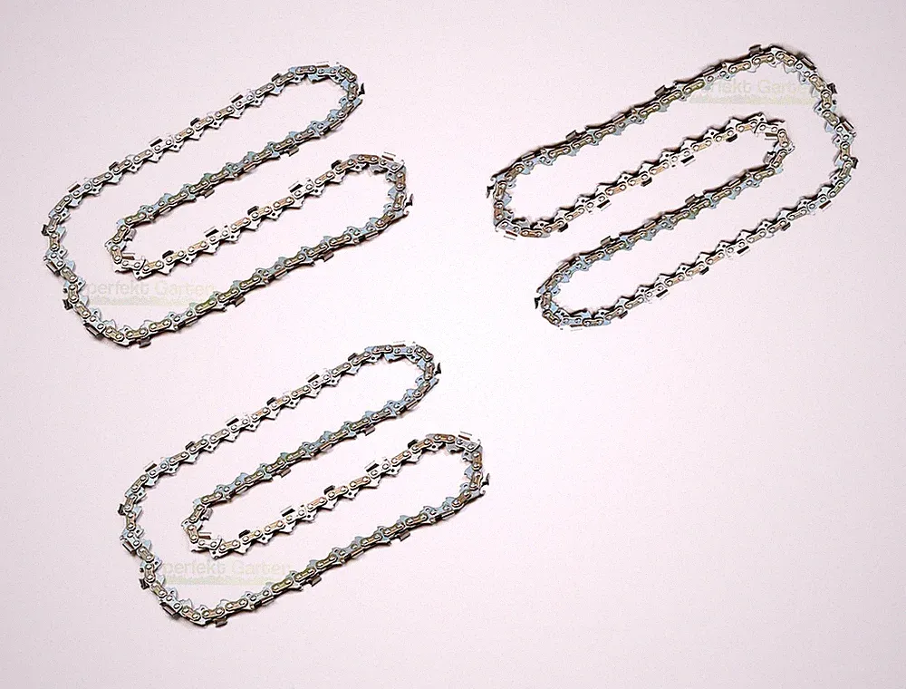 3x Sägekette 25cm / 1,1mm / 3/8" / 40 für Einhell GC-LC 18 Li Akku Kettensäge