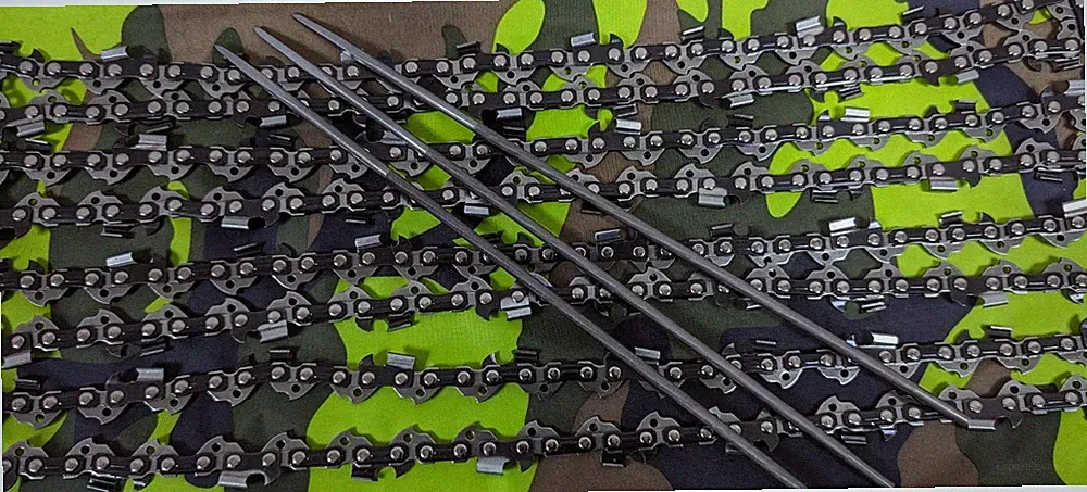 4 Sägeketten + 3 Feilen kompatibel mit 20cm Ryobi ONE+ OPP 1820 RPP 1820 Akku
