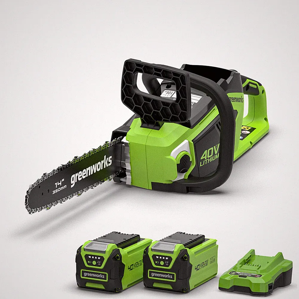 40V Kettensäge 35cm 1,5 kW Greennworks GD40CS15K2X - inkl. 2x 2Ah Akkus