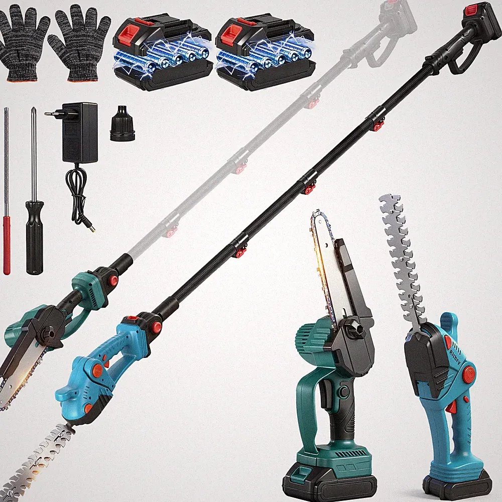 4IN1 Für Makita 21V Akku Kettensäge Teleskop Hochentaster Gartenschere Mit Akkus