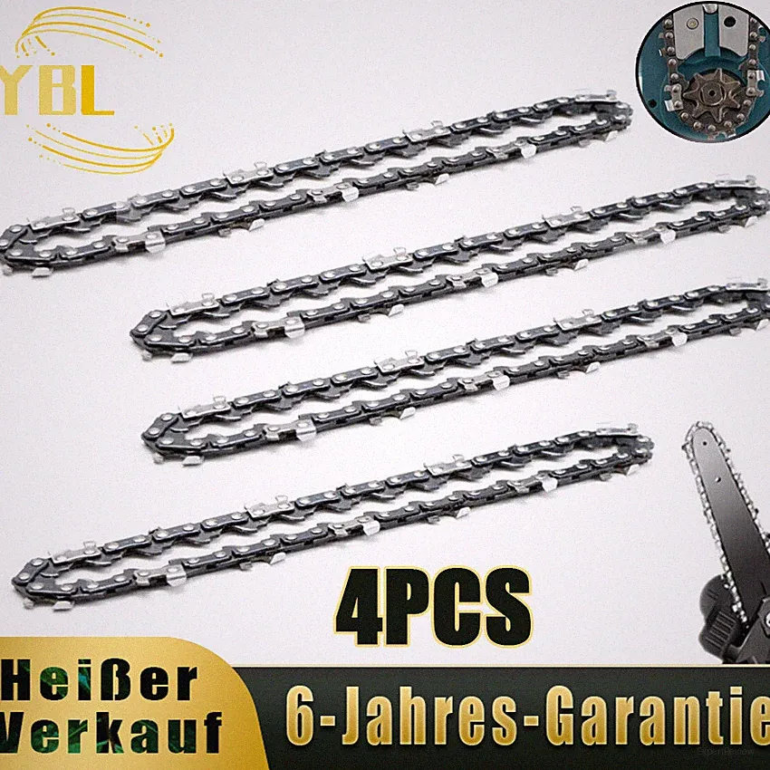 4PCS Sägeketten Profi Kette Schwert für 6 Zoll Mini Akku Kettensäge Motorsäge