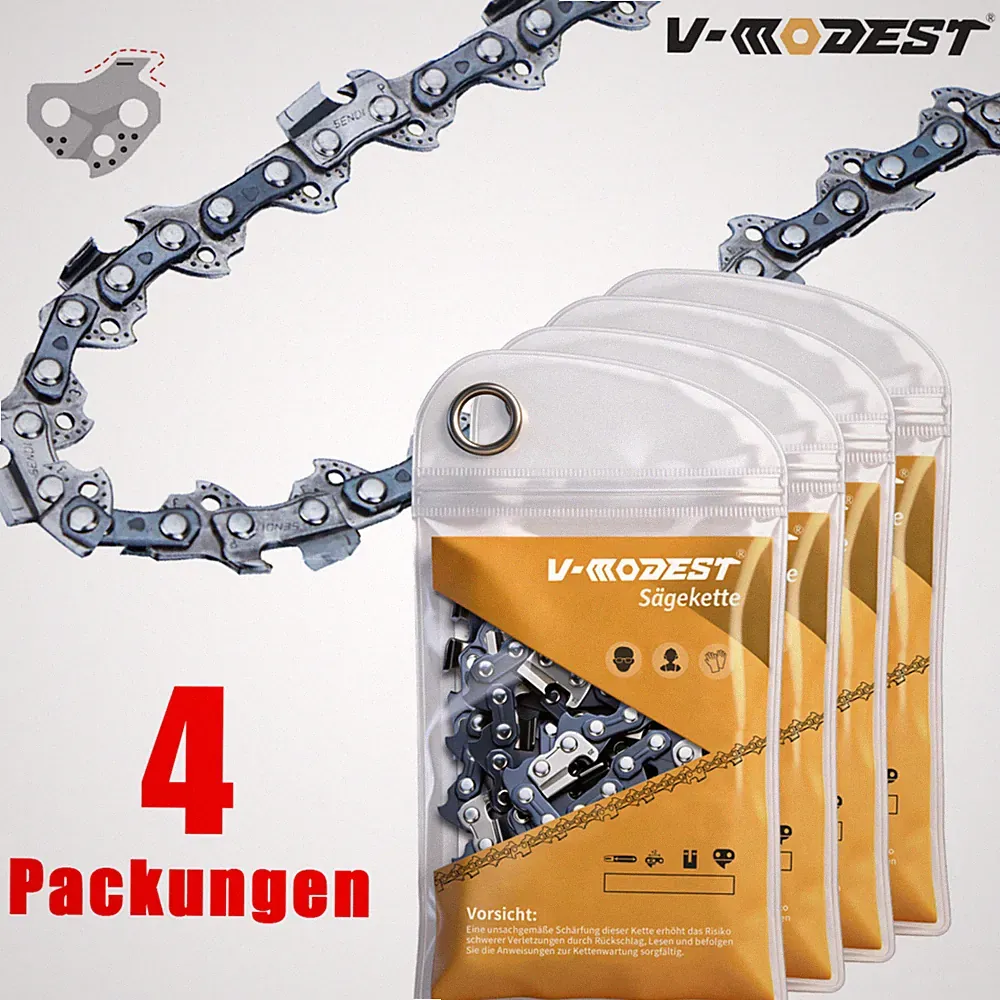 4x Sägekette kompatibel mit 20cm Ryobi RY18CS20A RY18CS20A-0 Sägeketten Akku