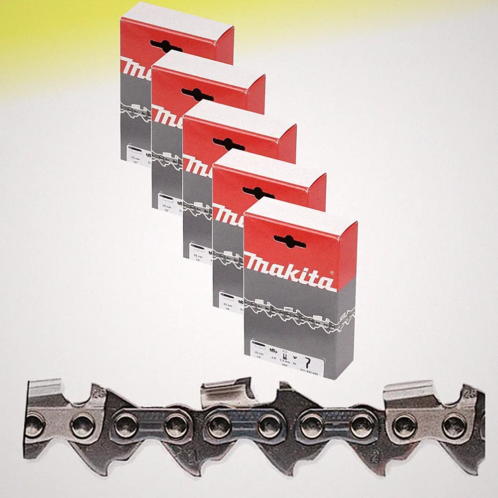 5 Stück Makita Akku-Kettensäge Sägekette 531492640 531-492-640 für DUC252Z