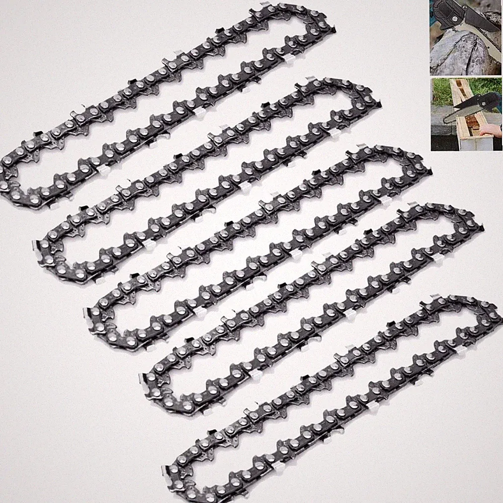 5 Stück Sägeketten 4 Zoll 28 TG Kette für Mini Akku Kettensägen Kette Ersatz...