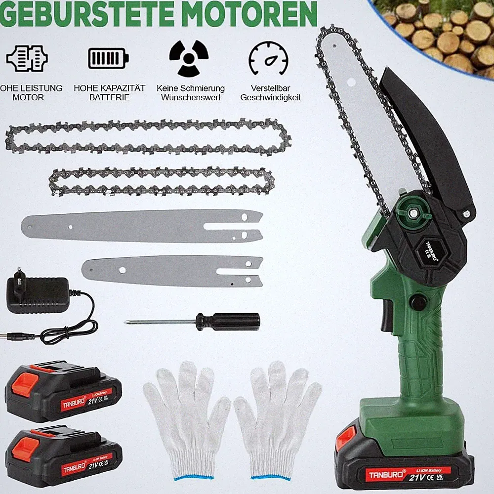 6+8 Zoll Mini Elektro Kettensäge Handkettensäge Motorsäge Für Makita 21V Akku