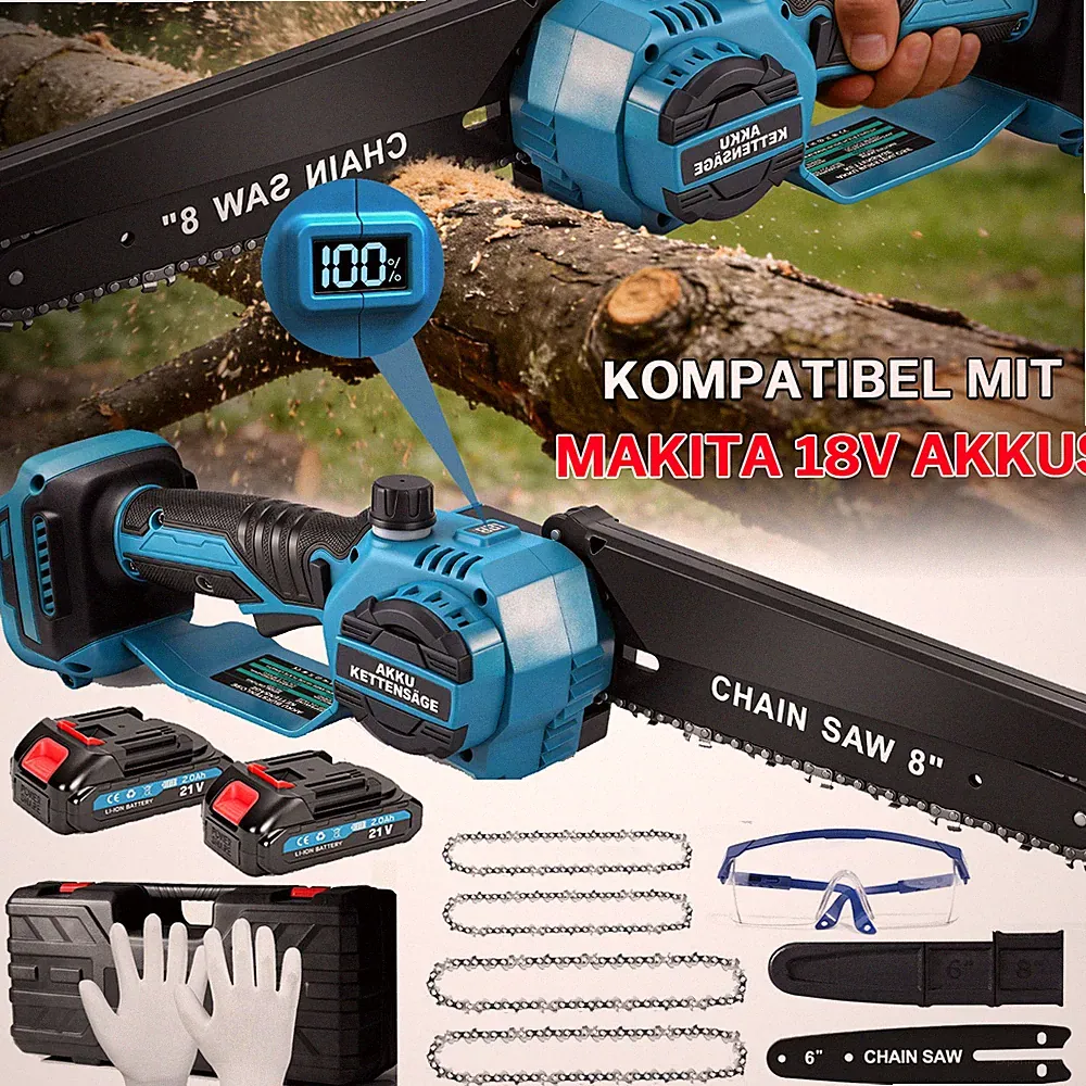 6+8Zoll Mini Kettensäge Handkettensäge Einhandsäge für Baumschnitt Holzschneiden