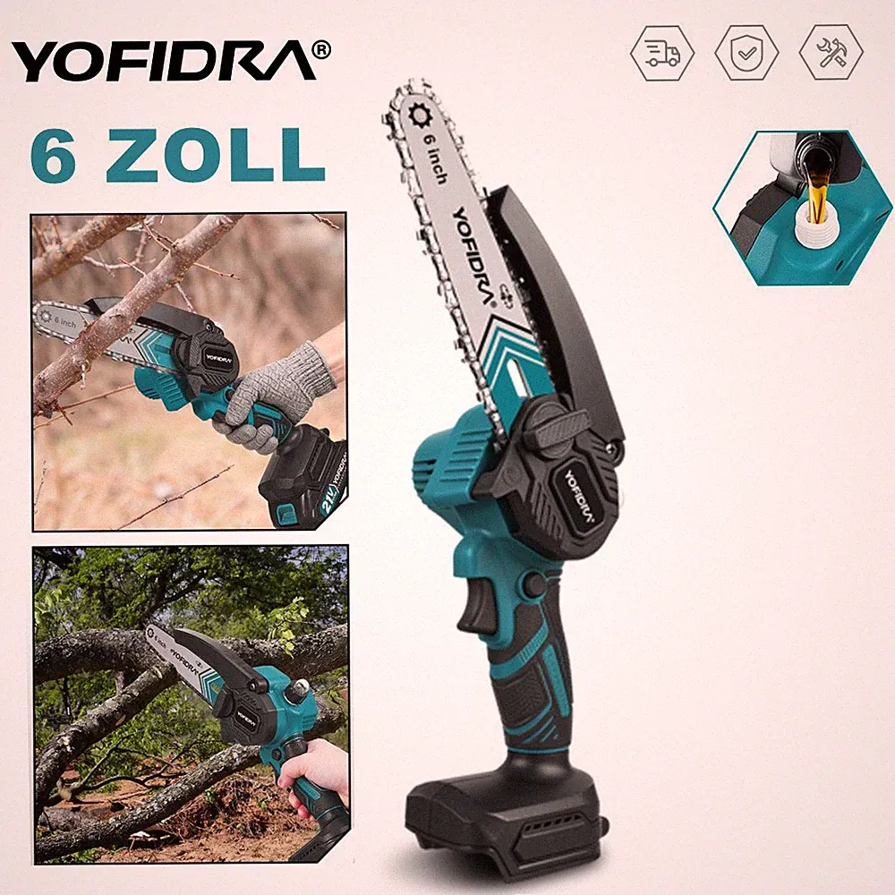 6'' Akku Kettensäge Handkettensäge 2000W Motorsäge Baumsäge Für Makita 18V Akku