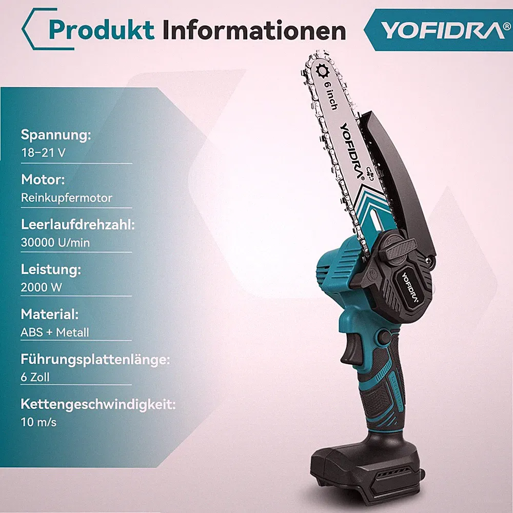 6'' Für 18V Makita Akku kettensäge Elektro Motorsäge Mit Eingebauter Ölbehälter