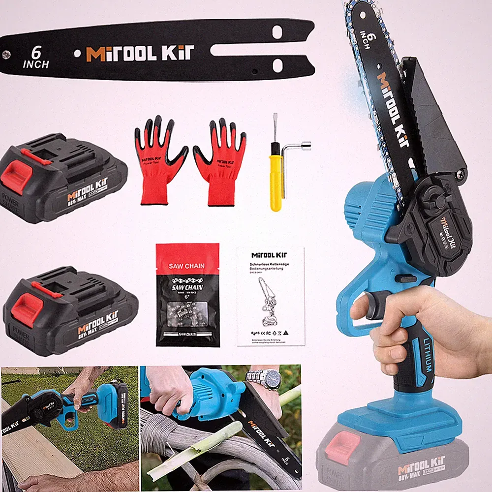 6 Zoll Für 18V Makita Akku Kettensäge Mini Elektro Motorsäge Handkettensäge