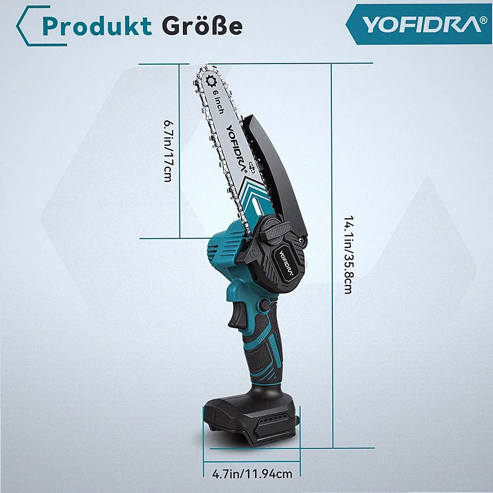 6 Zoll Für 18V Makita Akku Mini Kettensäge Baumsäge Elektrokettensäge Astsäge