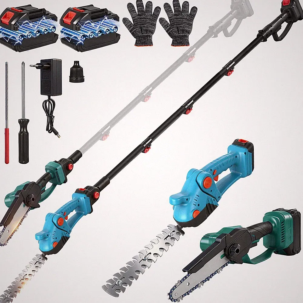 8'' Hochentaster Akku Kettensäge 4IN1 21V Teleskop Gartenschere Astkettensäge