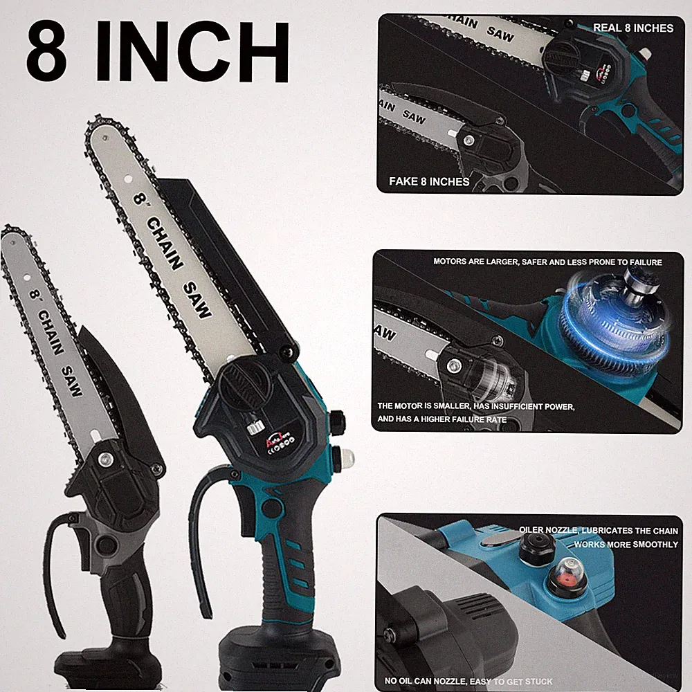 8 Zoll Für 18V Makita Akku Mini Kettensäge Baumsäge Elektrokettensäge Astsäge