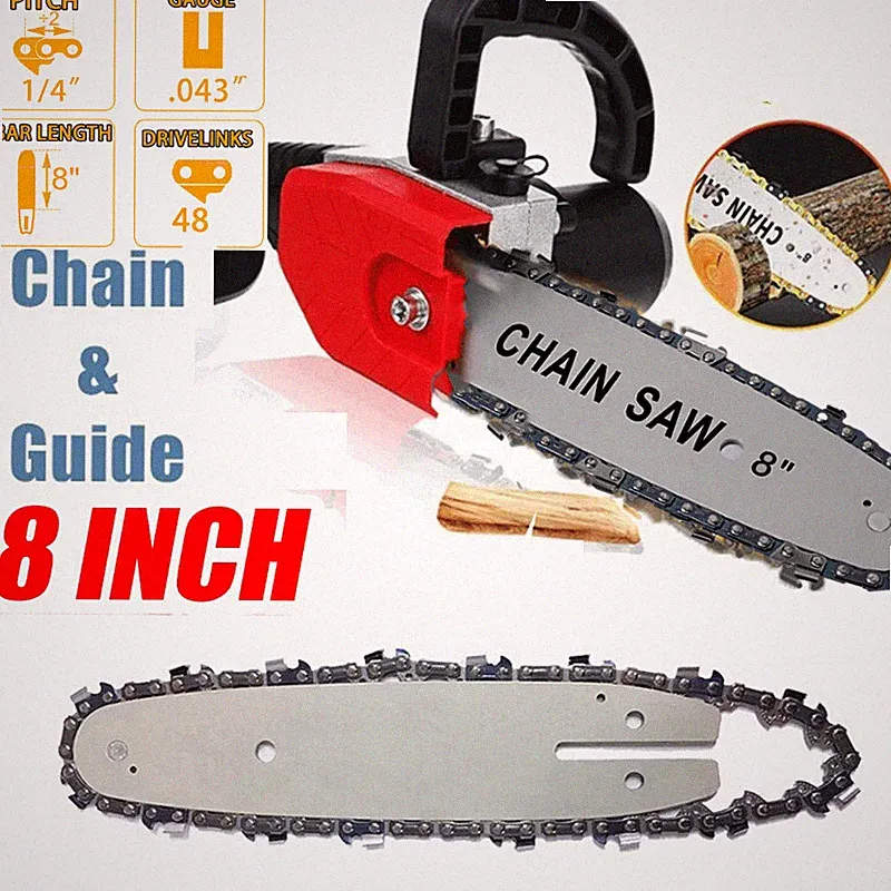 8 Zoll Sägekette 30cm 1/4" 48 TG 1,1mm Ersatzkette Für Kettensäge Akku Motorsäge