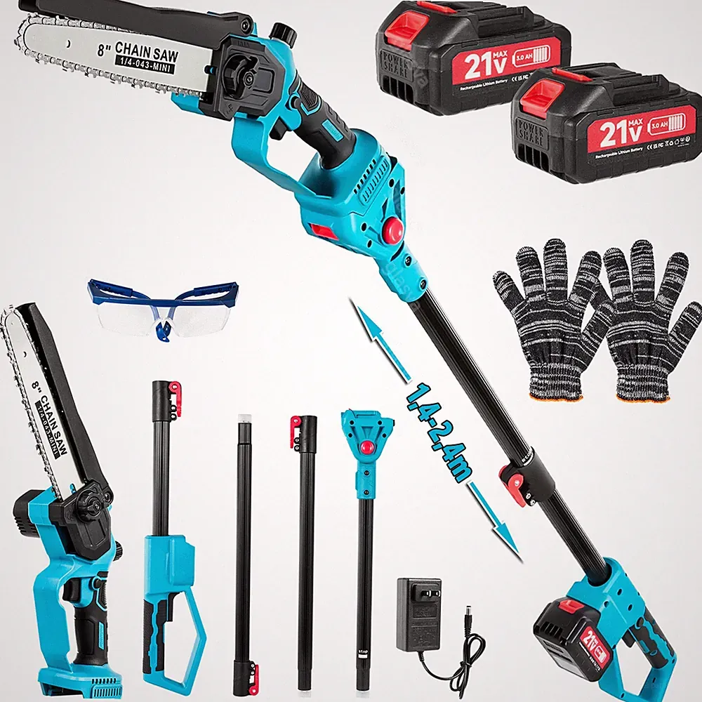 8 Zoll Teleskop Akku-Elektrokettensäge Mini Astkettensäge Astsäge für Makita 21V