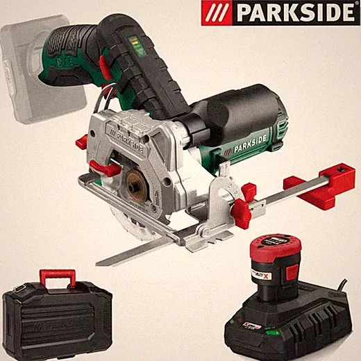 Akku-Hochentaster PARKSIDE 12V Mini-Handkreissäge PHKSA 12 mit Akku und Ladegerä