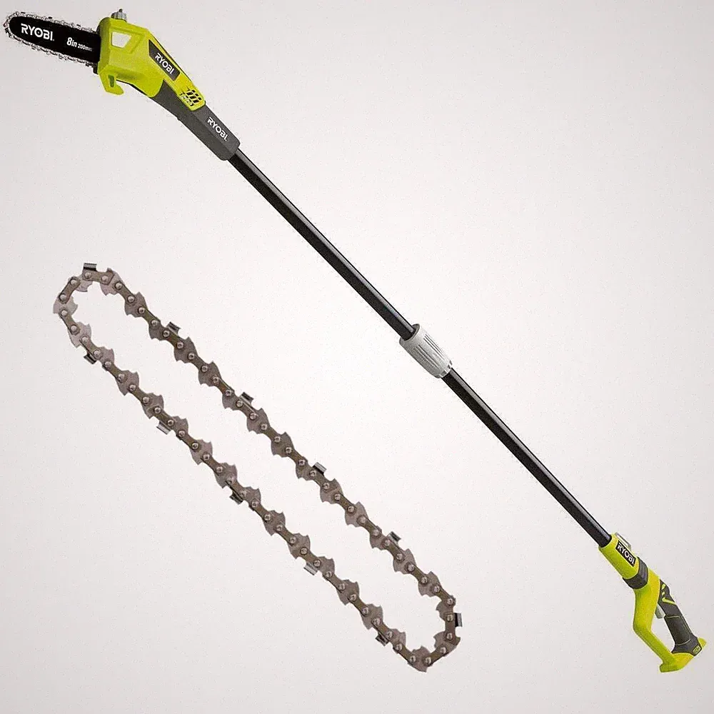 Akku Hochentaster Ryobi ONE+ Heckenschere 18V Astsäge + Ersatzkette ohne Akku