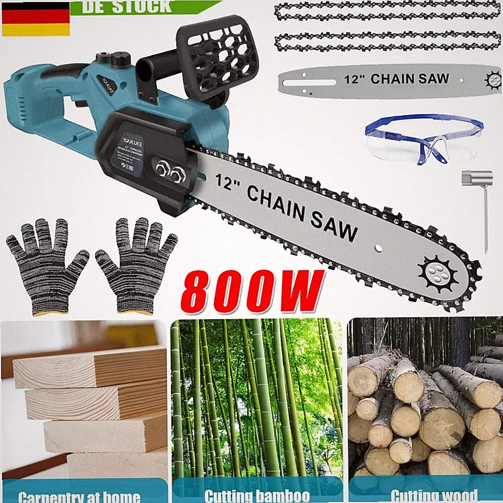 Akku Kettensäge 12 Zoll Elektro Kettensägen Handkettensäge Für 18V Makita Akku ⭐