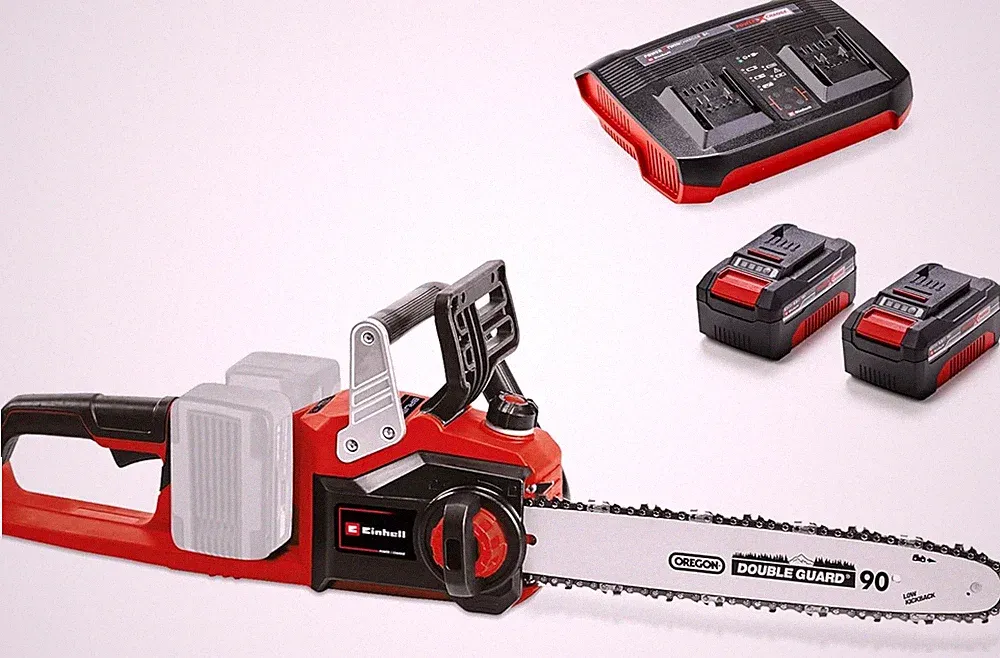 Akku-Kettensäge 36V Brushless, 35 cm Kette, 3/8", 2x4Ah Akku + Ladegerät