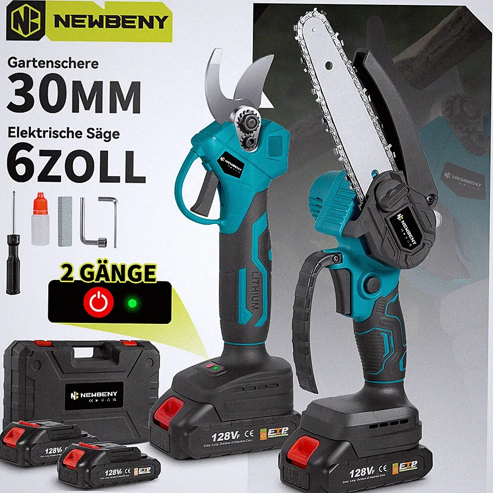 Akku Kettensäge 6 Zoll Elektro 30mm Astschere Gartenschere 2IN1 Für Makita 18V