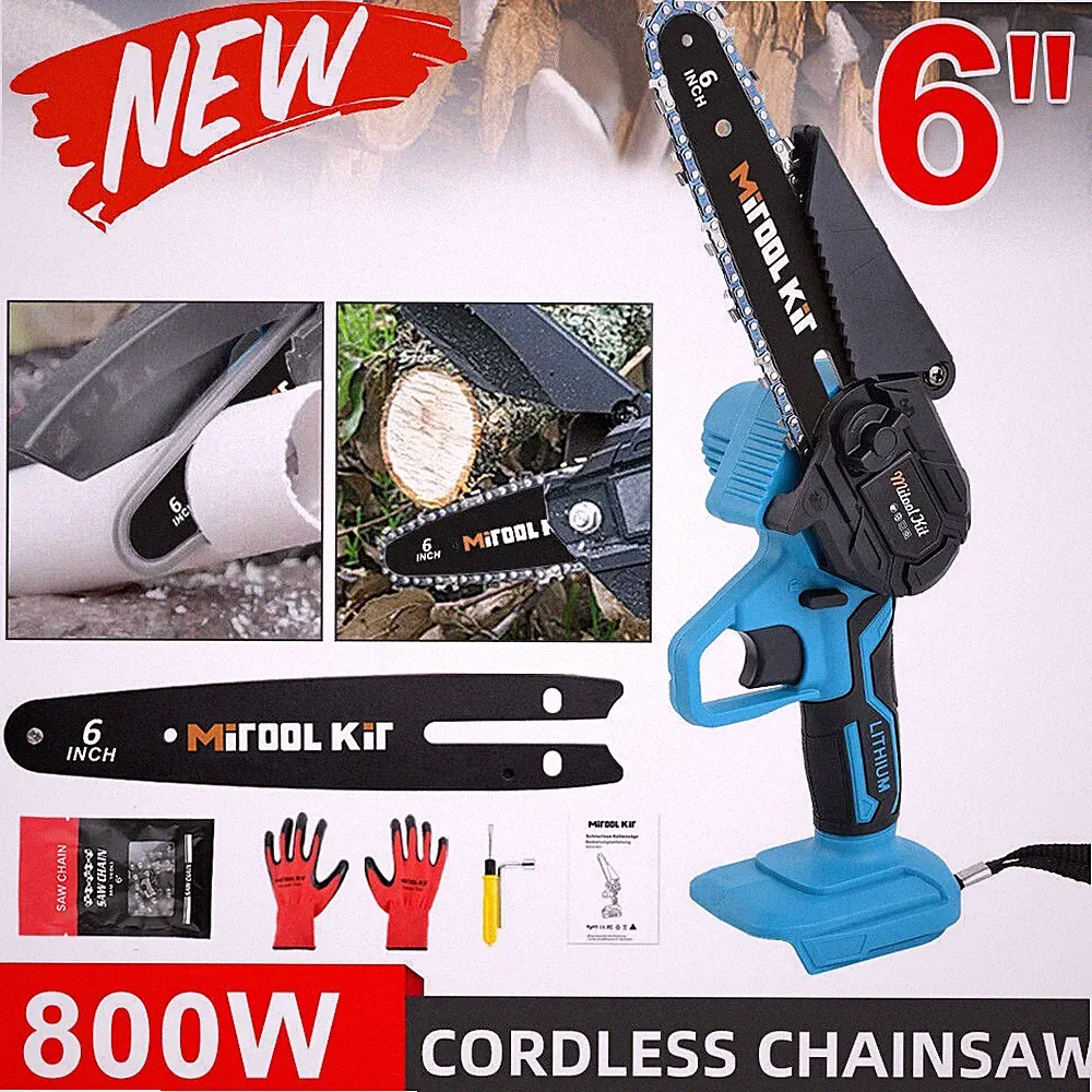 Akku Kettensäge 6 Zoll Mini Elektro Kettensägen Handkettensäge Für 18V Makita