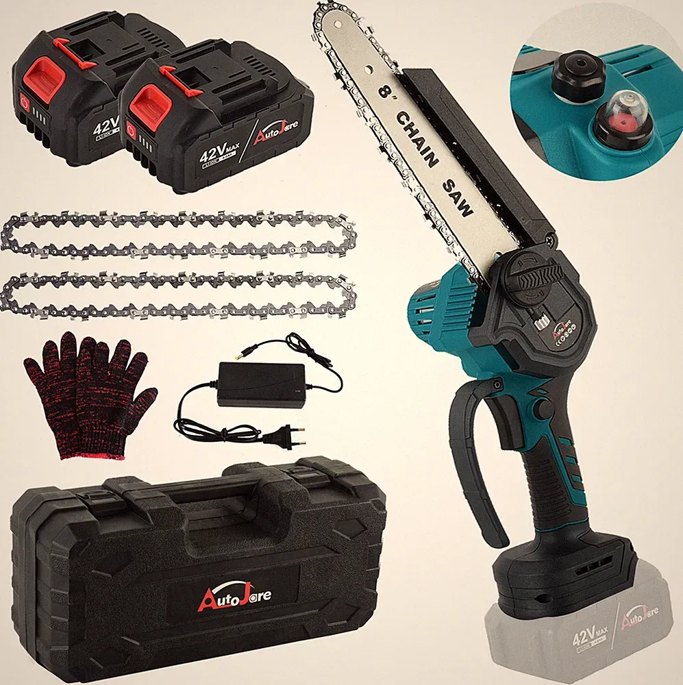 Akku Kettensäge 8 Zoll Mini Elektro Kettensägen Baumsäge Handkettensäge DE