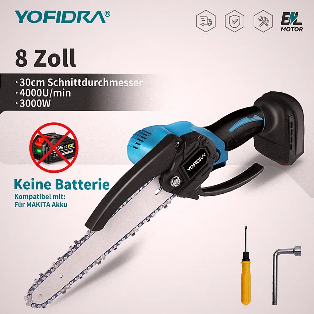 Akku Kettensäge 8 Zoll Mini Elektro Kettensägen Handkettensäge Für Makita 18V