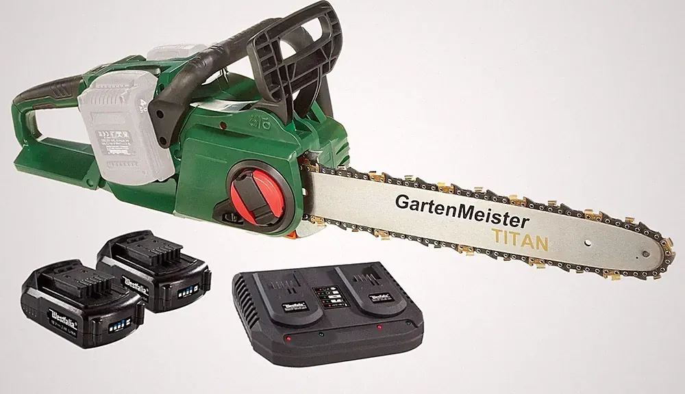 Akku-Kettensäge GMAK 36/40 Set 2x 18V 2Ah Akku Doppellader