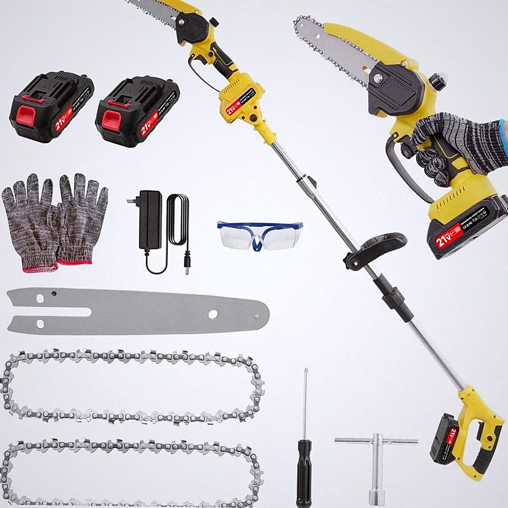 Akku Teleskop Hochentaster Minikettensäge 21V Gartenschere Astschere