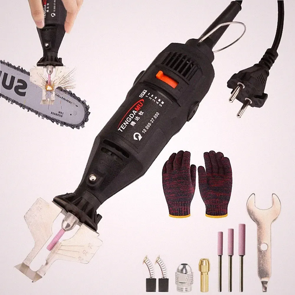 AkkuKettensägenKettenschärferKit 180 W elektrisches StanzmühlenSchleifwerkzeu...