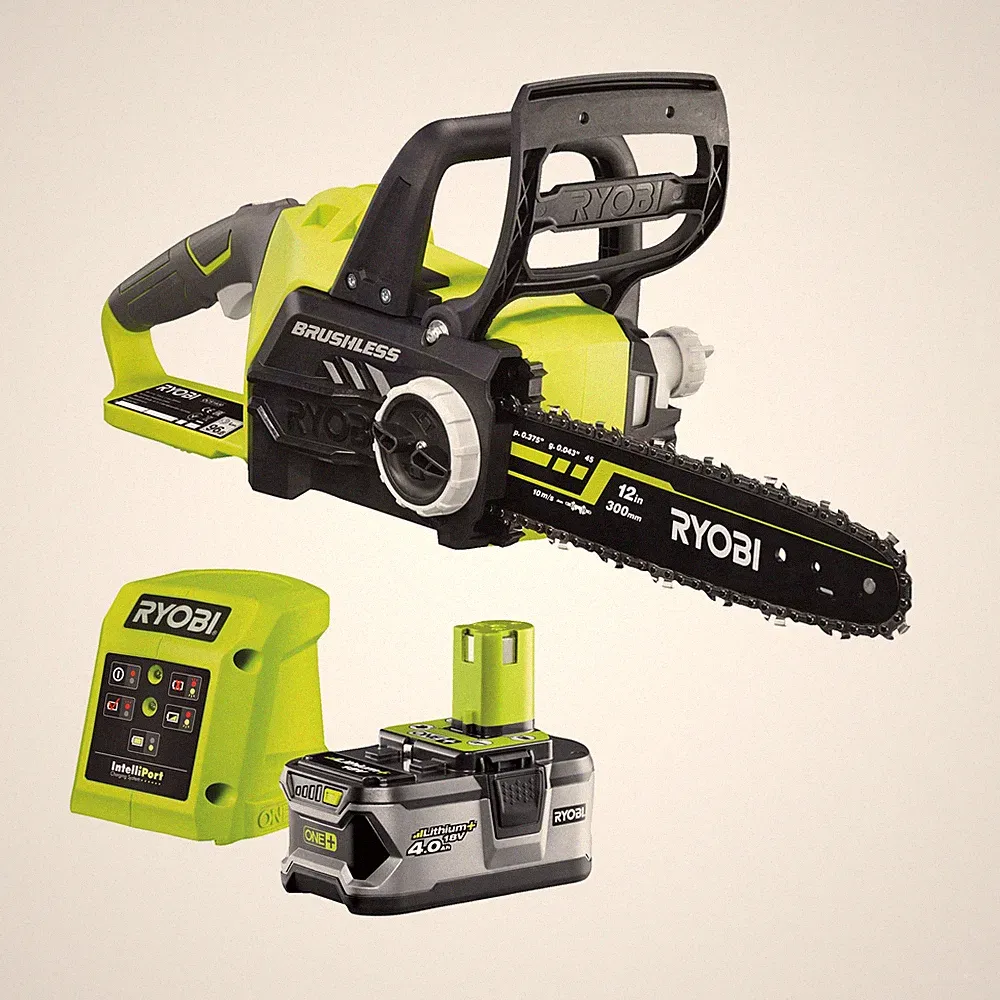 B-Ware RYOBI 18V ONE+ Akku-Kettensäge 30cm Schwertlänge ohne Akku/Ladegerät