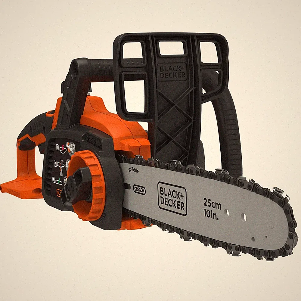 BLACK+DECKER Akku-Kettensäge Astsäge 25 cm Klinge Holz Gartenarbeiten 18V Li-Ion
