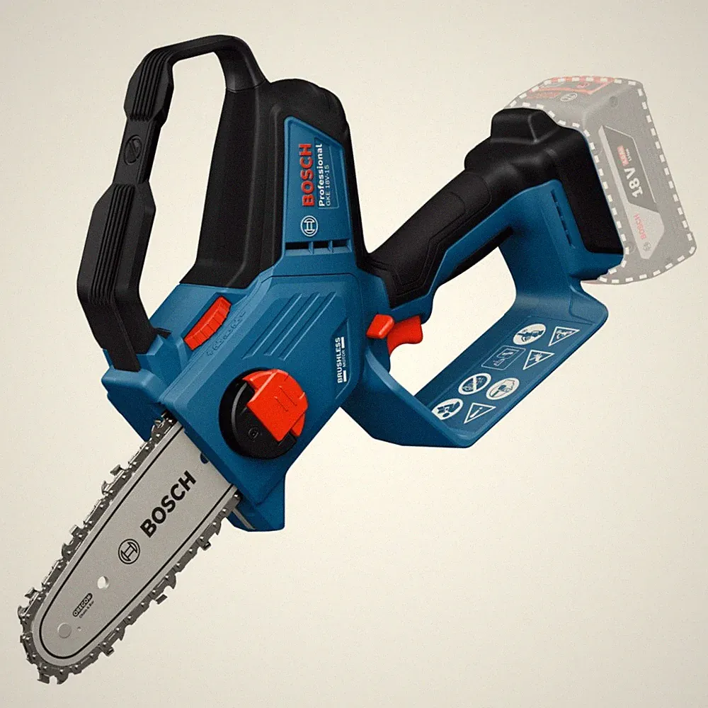Bosch Astsäge Kettensäge Akku GKE 18V-15 - Sologerät ohne Akku/Ladegerät - 15cm